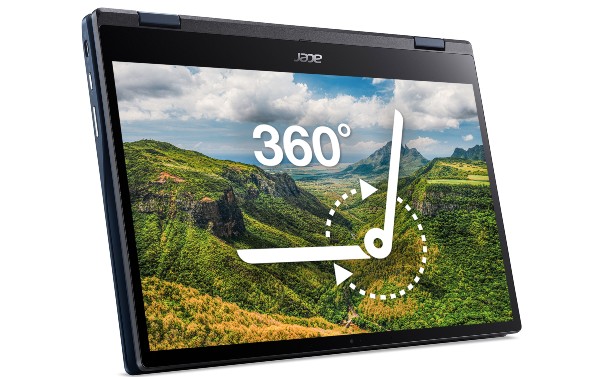 An Acer Chromebook Spin 513 LTE in tablet mode